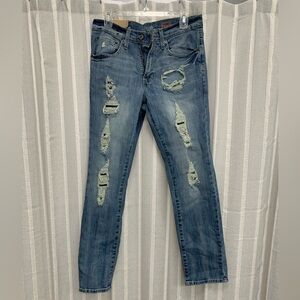 Republix‎ NWT Distressed Jeans Superflex Slim Size 30x30